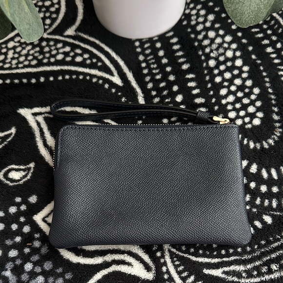 Coach Navy Textured Wristlet - Picture 2 of 3